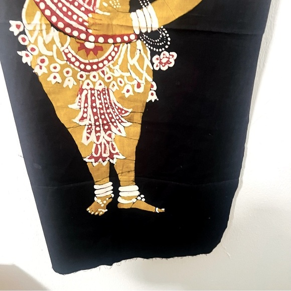 Wall Art on Thin Black Cloth Ready for Frame To Hang on Wall Tribal Tapestry - Picture 4 of 6